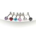 1PC Tongue Piercing Ring Heart Tongue Rings Piercing Stainless Steel Earring Stud Tongue Studs Barbell Pircing Jewelry for Women. 