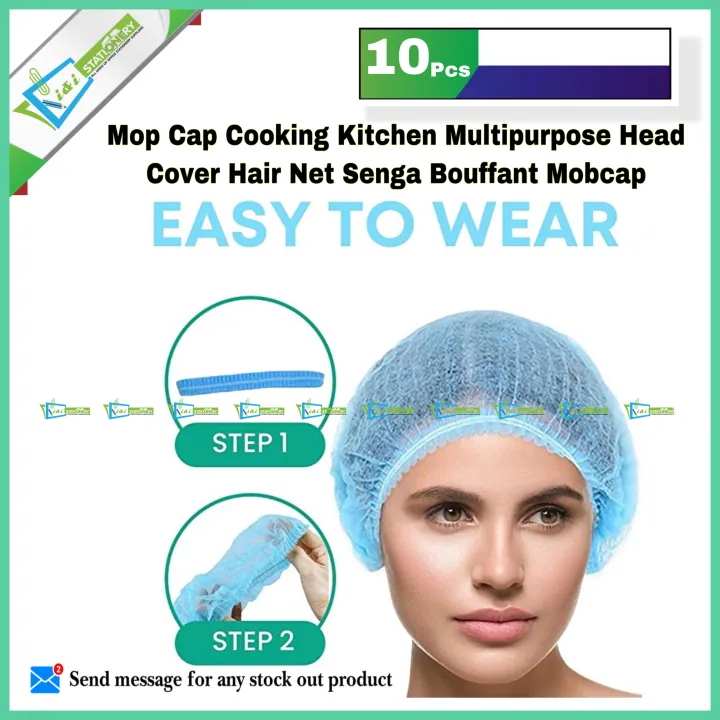 Kitchen%20Cap%20Multipurpose%20Head%20Cover%20Non-Woven%20Anti%20Dust%20Pack%20of%2010%20pcs%20-%20Image%202