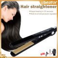 Ubeator -2.5CM Panel LCD Screen Display Hair Straightener Flat Iron Hair Curler Wave Straightening Iron Salon Tool-630-Black. 