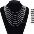 Vonmoos 16-24 Inch Silver Cross Necklace Mens Cross Necklaces with 2.5mm Cross Chain and Exquisite Stainless Steel Cross Pendant.
