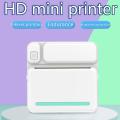 [Fashion and Trends] Mini Portable Thermal Printer Paper Photo Pocket Thermal Printer Printing Wireless BT Connect Printers 200 dpi Photo Label. 