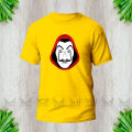 Money Heist Graphic Design T-Shirt Made With Premium Cotton Unisex Round Neck Short Sleeve.
