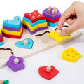 Children's mathematical enlightenment thinking training, color classification, shape cognition, early education building blocks, magnetic and three-dimensional teaching aids. 