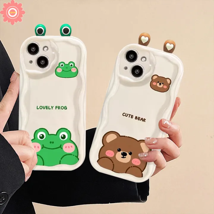 Sweet%20Cute%20Cartoon%203D%20Doll%20Cat%20Bear%20Frog%20Phone%20Case%20Compatible%20for%20IPhone%207Plus%20XR%2013%2015%2011%2014%2012%20Pro%20Max%208%206%207%206S%20Plus%20X%20XS%20MAX%20SE%202020%20Lovely%20Animals%20Wavy%20Curved%20Edge%20Couples%20Soft%20Cover%20-%20Image%208