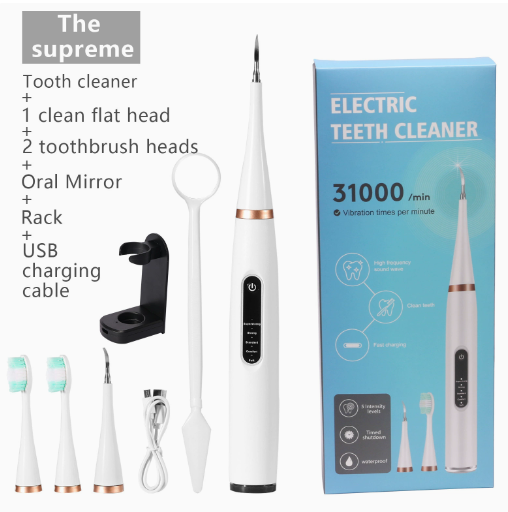 Ultrasonic Tooth Cleaner, Tartar Remover, Electric Toothbrush for Removing Dental Plaque and Stains