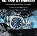 POEDAGAR 613 Luxury Premium Quality Gents Wrist Watch Automatic Date Waterproof Full Stainless Steel Attractive Design Stylish Formal Watch. 