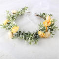 Floral Garland Wedding Floral Headwear Girl Crown Women Hair Accessories Festival Headpiece Headdress.