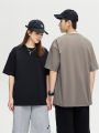 260G Heavy Cotton Summer T Shirt Men Korean Fashion Short Sleeve Loose Basic T-shirts Solid Tops Oversized Tee Unisex. 