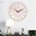 Large Retro Wall Clock Silent Non-Ticking Battery Operated Vintage Hollow Arabic Numerals.