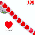 100/500 pcs x 2.5cm Red Heart Sticker Love Sticker Self Adhesive Label Stickers. 