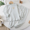 Colorful cotton suit boys and girls autumn clothes and pants Children's underwear set baby long sleeves and trousers One piece on behalf of the hair. 