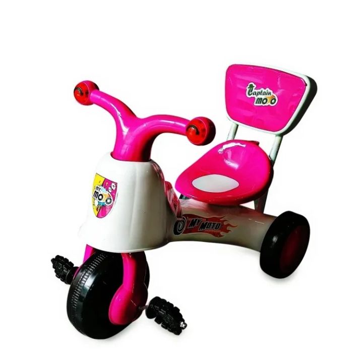 Captain Moto My Moto Bike Kids Tricycles Trolley Pink And