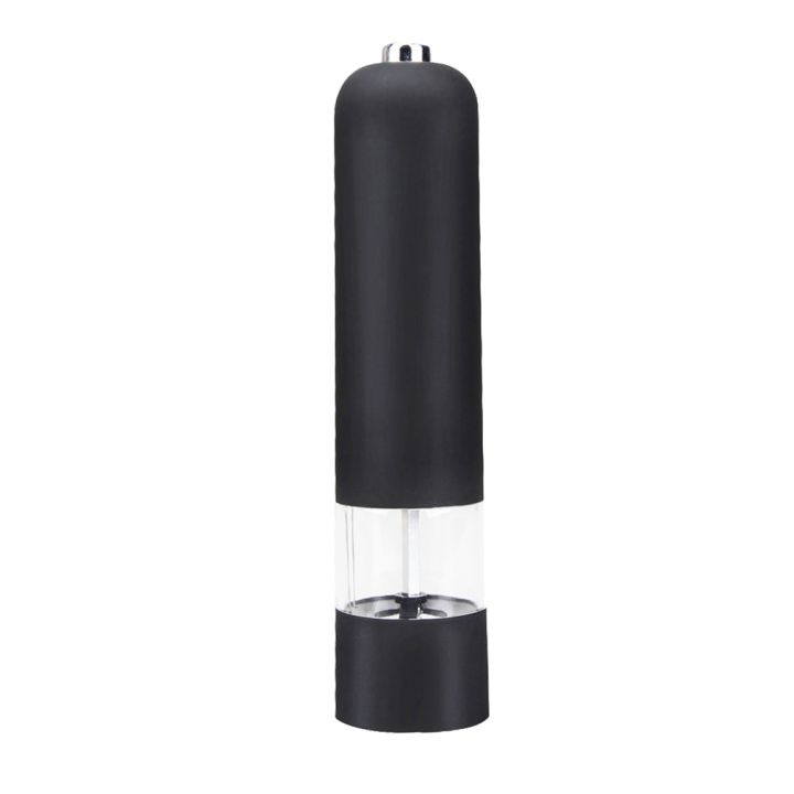 Electric Pepper Grain Grinder Stainless Steel Home Kitchen Barbecue Labor-Saving Mill Spice Grinder Tools Spice Shakers-black