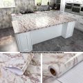 Self Adhesive white Marble Vinyl Wallpaper (5x2 feet) Furniture Decorative Film Waterproof Wall Stickers. 