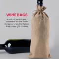 12 Pieces Burlap Wine Bags Jute Wine Bottle Bags.