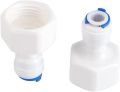 2 Piece Premier Quality Water Filtration System 1/2 "to x 3/8" Thread Push Fit Elbow.