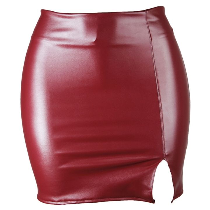 High%20Waist%20Split%20Pu%20Leather%20Women'S%20Mini%20Skirt%20Bodycon%20A-Line%20Black%20Female%20Short%20Skirt%202021%20New%20Spring%20Autumn%20Ladies%20Bottom%20-%20Image%207