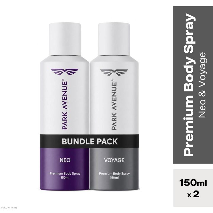 Park Avenue Signature Deodorant For Men 150 ml (Pack of 2) - Voyage & Neo