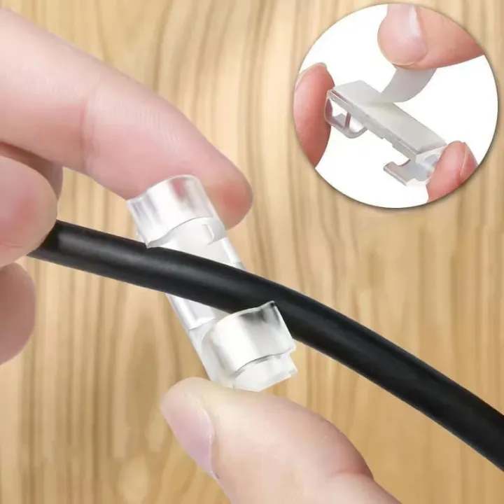 20pcs%20Charging%20Wire%20Holder%20Mini%20Easy%20to%20Use%20Adhesive%20Cable%20Organizer%20Durable%20-%20Image%202