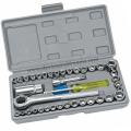 40 Piece Combination Socket Wrench Set tools box.
