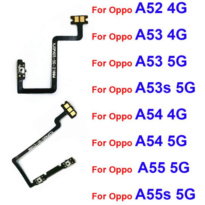 Oppo A52 A53 A53s A54 A55 A55s 4G 5G Power on / off Switch Button Side Volume Up Down Buttons Flex Cable Replacement Parts