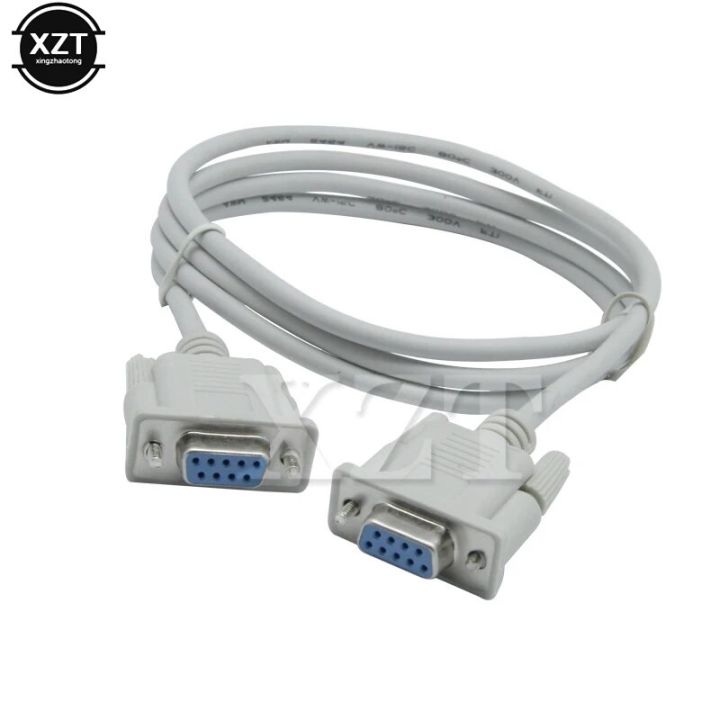 New Serial Null Modem Cable DB9F to DB9F Female DB9 Connector pin 1 to pin 1 RS232 to RS-232 Cross data CABLE
