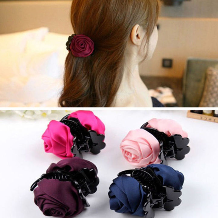 Rose%20Barrette%20Fashion%20Handmade%20Great%20Helpful%20Hair%20Well%20Good%20Girls%20Clips%20Claws%20Clamps%20-%20Image%206