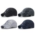 Men Quick Dry Hat Golf Driving Cycling Sports Letter Print Newsboy Flat Ivy Summer Baseball Caps Breathable Net Mesh Sunhat.