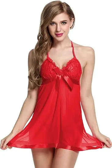 Women's%20Sexy%20Lace%20Net%20Nighty%20Nightgown%20Sleepwear%20Underwear%20Chemise%20-%20Image%202