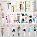 Magnetic Replacement Clothing Magnetic Puzzle Toy Princess Paper Sticker Dress-Up Dolls Pretend Play For Girls Toy Gift stikers.