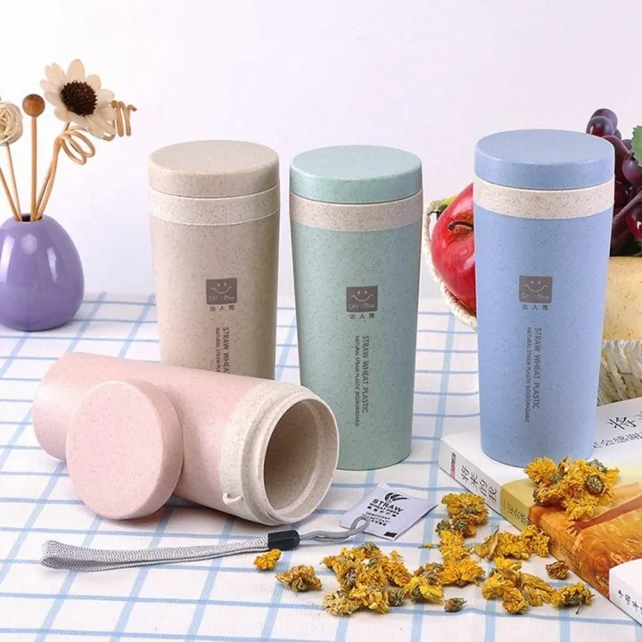 JUNZHEN%20Eco-friendly%20Wheat%20Straw%20Environmental%20Coffee%20Cup%20Insulated%20Leak-proof%20Thermos%20Bottle%20Thermal%20Mug%20Tea%20Water%20Bottle%20Travel%20Mug%20-%20Image%203