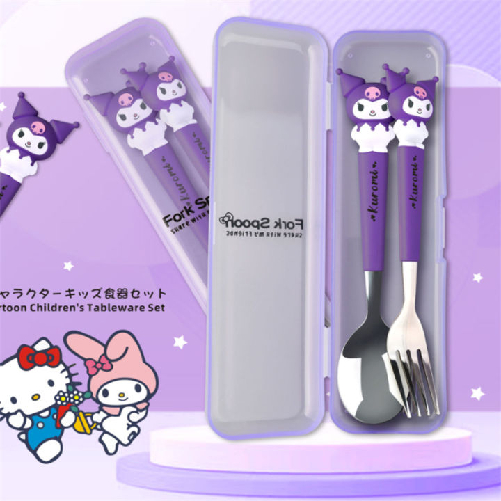 Kawaii%20Fork%20Spoon%20Set%20Cartoon%20Stainless%20Steel%20Tableware%20Cinnamoroll%20Kuromi%20Melody%20Pompompurin%20Pochacco%20Cute%20Lunch%20Spoons%20-%20Image%204