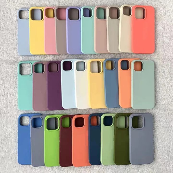 Original Official Logo Case For Apple iPhone 14 13 12 15 Pro Max Cases For iPhone XR 7 8 14 15 Plus 13 Case full Cover