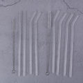【High Cost-Performance】 5Pcs Transparent Straight Bend Straws Cleaning Brush Beverage Drinks Bar.