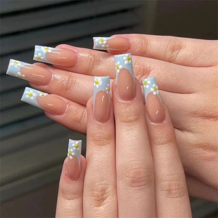 24Pcs/Set%20Blue%20Butterfly%20Coffin%20Nails%20Art%20Long%20Flat%20French%20Press%20on%20Nail%20Tips%20Artificial%20Acrylic%20Removable%20Nails%20Supplies%20-%20Image%206