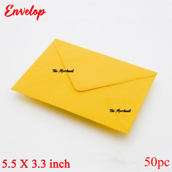 Yellow Envelope (5.5x3.2 inch) - 50pc (Small)