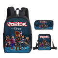 Figure custom Blois Game Week school bag three-piece set Roblox side primary and secondary school backpack shoulder bag pencil case to come. 