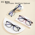 OQ BOGA 3 Colors Fashion Anti Blue Light Radiation Computer Glasses Women Men Eye Protection Plastic Oval Frame Eyewear.