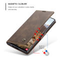 lthmy for Samsung Galaxy S24 Ultra Retro PU Leather Wallet Case Card Slots Magnetic Closure Flip Stand Case Cover. 