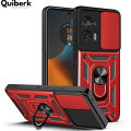 Quiberk for Motorola Edge 50 Fusion 5G Phone Case Slide Camera Cover Magnetic Kickstand Hard Shockproof Armor Back Casing. 