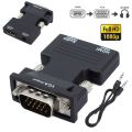 1080P HDMI Female to VGA Male with Audio Output Cable Converter Adapter. 