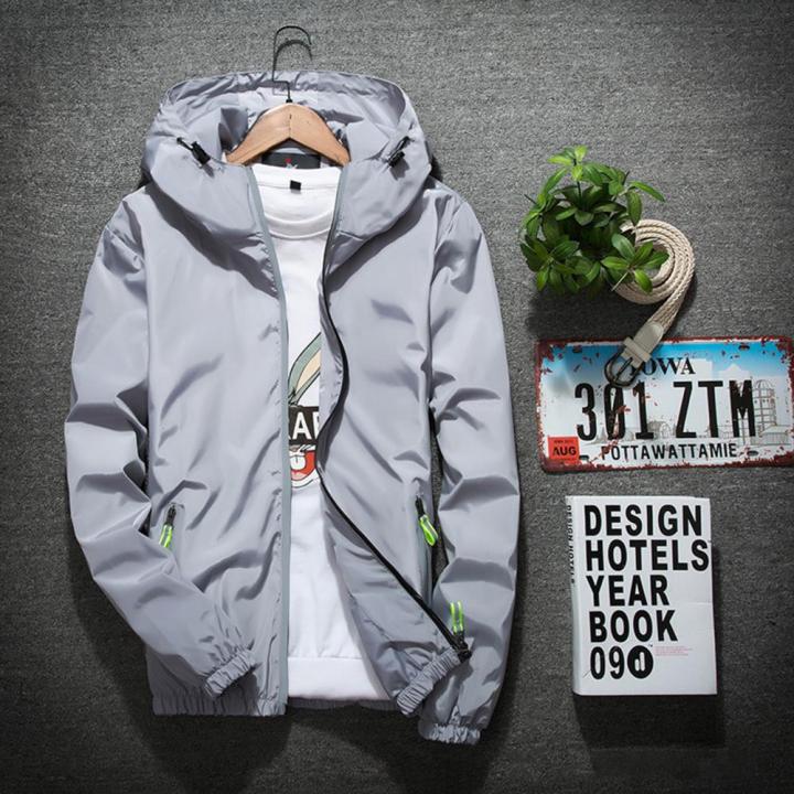Popular%20Men%20Coat%20Super%20Thin%20Hoodie%20Jacket%20Reflective%20Zipper%20Hood%20Elastic%20Cuff%20Coat%20Anti%20Sun%20-%20Image%202