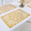 Golden Patterned Table Mat 6 Pieces. 