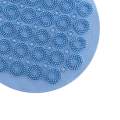 Silicone Shower Foot Back Scrubber Round 11.8inch with Suction Cups Foot Cleaning Multifunctional Bathing Supplies Wall Mounted Massage Pad.