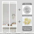 2024 New Black Magnetic Door Curtain Mosquito Netting Door Anti Mosquito Net Automatic Closing.