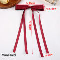 【Bestseller Alert】 Solid Color Hair Clips For Girls Double Layer Ribbon Ponytail Clip Braided Long Ribbon Hair Barrettes Hair Accessories Gift Nicle.