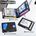 Ultra-thin Carbon Fiber Wallet For Man, RFID Anti-theft Brush Bilfold Credit Card Wallets Clip Credit Card.