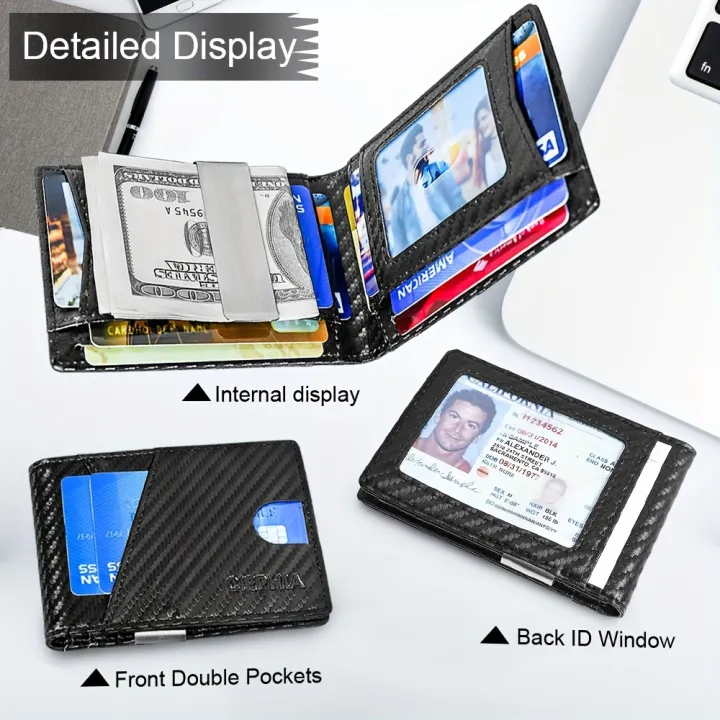 Ultra-thin%20Carbon%20Fiber%20Wallet%20For%20Man,%20RFID%20Anti-theft%20Brush%20Bilfold%20Credit%20Card%20Wallets%20Clip%20Credit%20Card%20-%20Image%207