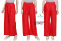China linen solid color plazzo pant for woman.
