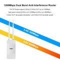 KuWFi Outdoor WiFi 1200Mbps Dual Band AP Router Wireless Access Point Wide-Area Waterproof Long Range Wireless Coverage. 